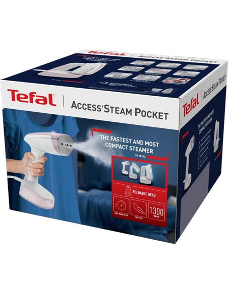 Ручной отпариватель Tefal DT3050E1, Белый/Розовый Ручной отпариватель Tefal DT3050E1, Белый/Розовый