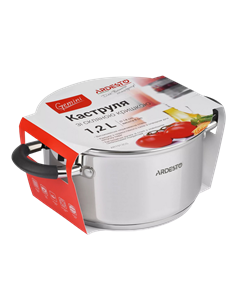 Кастрюля Ardesto AR1912CS, 1,2л, 14см, Нержавеющая сталь 2