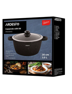 Cratiță Ardesto AR2420GE, 2,5L, 20cm, Negru 2