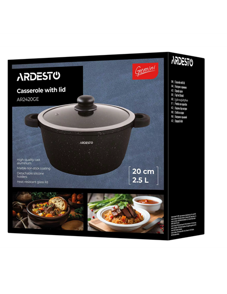Кастрюля Ardesto AR2420GE, 2,5л, 20см, Чёрный