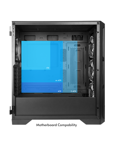 Carcasă PC Chieftec APEX Lumo, Midi-Tower, Fără PSU, Negru