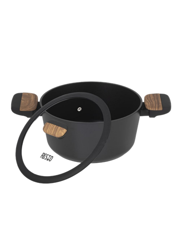 Cratiță RESTO 93187, 2.6L, 20cm, Negru, Maro