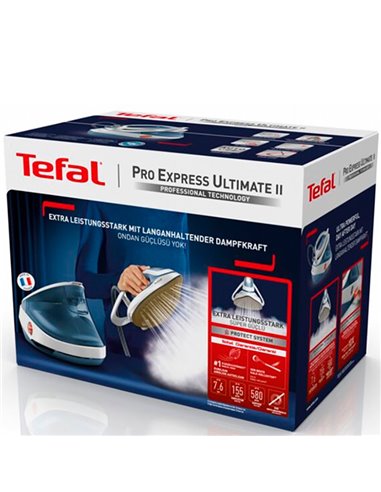 Утюг с парогенератором Tefal GV9710E0, 3000Вт, Белый Синий
