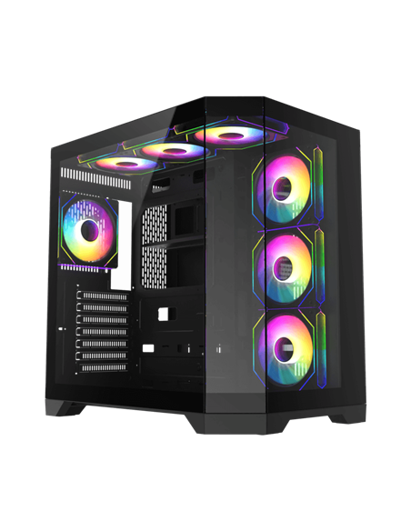 Carcasă PC Gamemax HYPE-A, Midi-Tower, Fără PSU, Negru