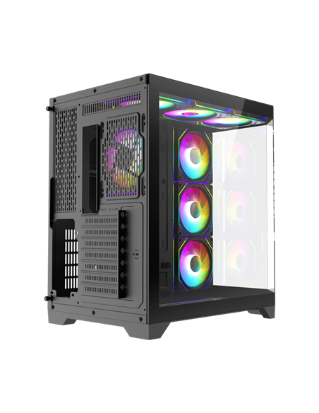 Компьютерный корпус Gamemax HYPE-A, Midi-Tower, Без блока питания, Чёрный