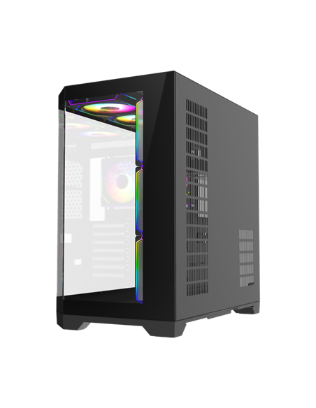 Carcasă PC Gamemax HYPE-A, Midi-Tower, Fără PSU, Negru