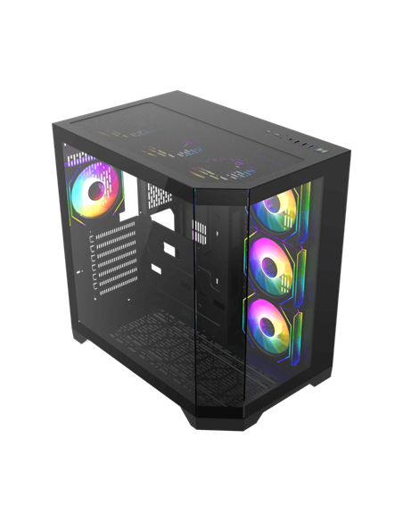 Carcasă PC Gamemax HYPE-A, Midi-Tower, Fără PSU, Negru
