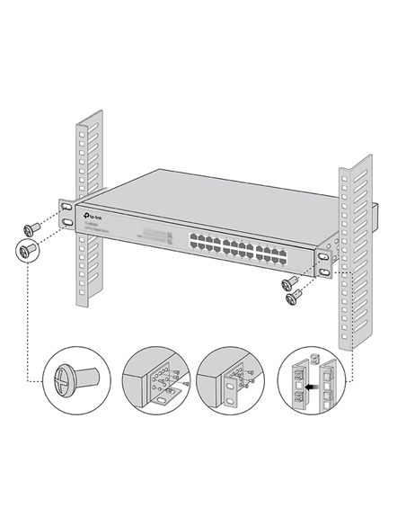 Комплект креплений для монтажа в стойку TP-Link RackMount Kit-19 Комплект креплений для монтажа в стойку TP-Link RackMount Kit-19