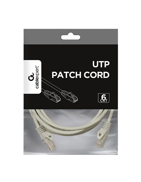 Патч-корд Cablexpert PP6U-3M, Cat6 UTP, 3м, Серый