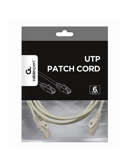 Patch cord Cablexpert PP6U-3M, Cat6 UTP, 3m, Gri