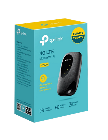 Wi-Fi Router mobil TP-LINK M7200, 4G, Negru