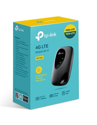 Wi-Fi Router mobil TP-LINK M7200, 4G, Negru