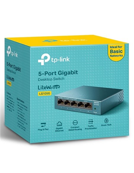 Сетевой коммутатор TP-LINK LS105G, 5x 10/100/1000 Мбит/с
