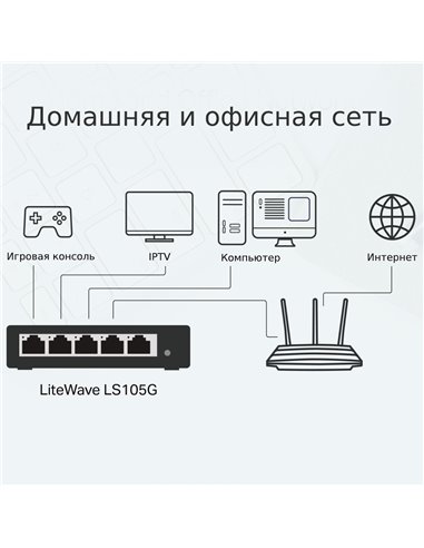 Switch de rețea TP-LINK LS105G, 5x 10/100/1000 Mbps