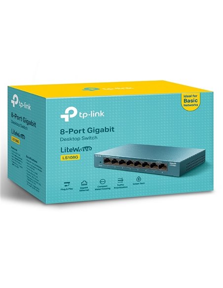 Switch de rețea TP-LINK LS108G, 8x 10/100/1000 Mbps