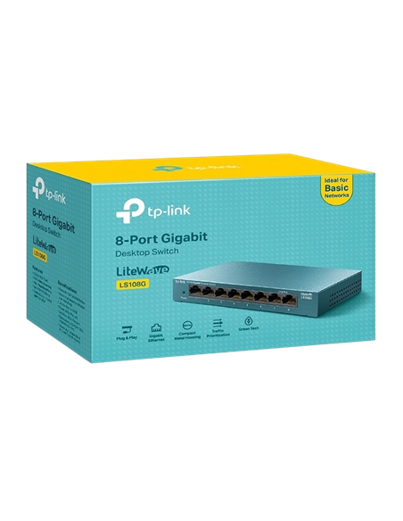Switch de rețea TP-LINK LS108G, 8x 10/100/1000 Mbps