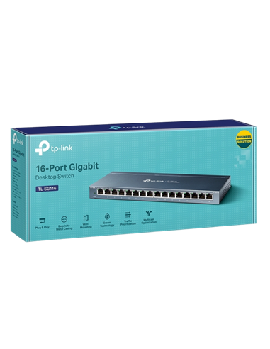 Сетевой коммутатор TP-LINK TL-SG116, 16x 10/100/1000 Мбит/с