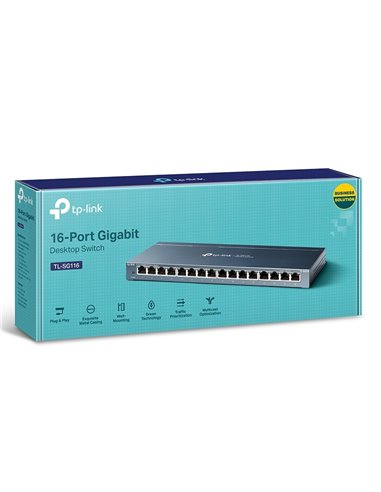 Сетевой коммутатор TP-LINK TL-SG116, 16x 10/100/1000 Мбит/с