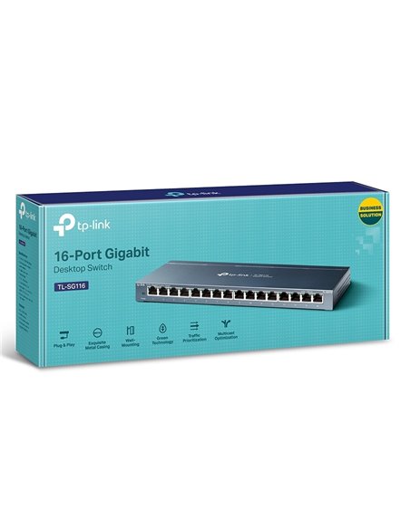 Сетевой коммутатор TP-LINK TL-SG116, 16x 10/100/1000 Мбит/с