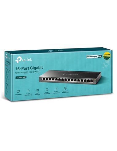 Сетевой коммутатор TP-LINK TL-SG116E, 16x 10/100/1000 Мбит/с