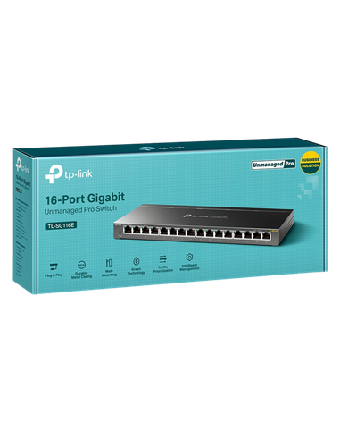 Switch de rețea TP-LINK TL-SG116E, 16x 10/100/1000 Mbps