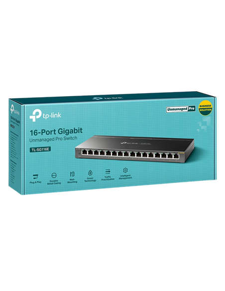 Switch de rețea TP-LINK TL-SG116E, 16x 10/100/1000 Mbps