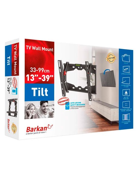 Suport înclinat pe perete BARKAN E210+, Negru