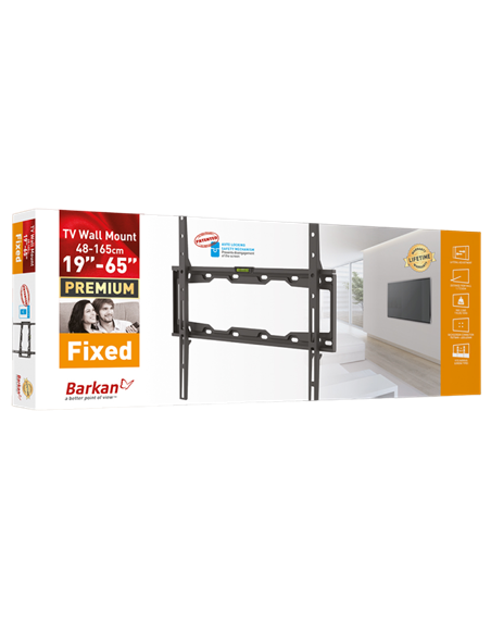 Suport fixat pe perete BARKAN E302+, Negru