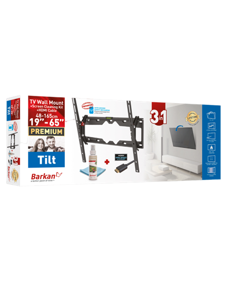 Наклонное настенное крепление BARKAN CM310+, Чёрный