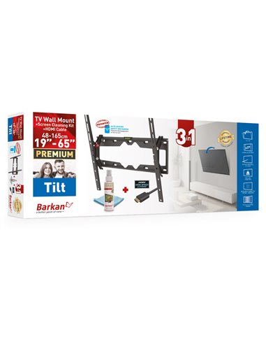 Наклонное настенное крепление BARKAN CM310+, Чёрный