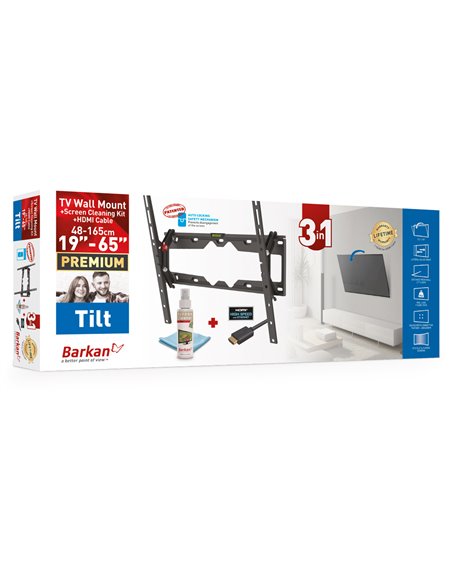 Наклонное настенное крепление BARKAN CM310+, Чёрный