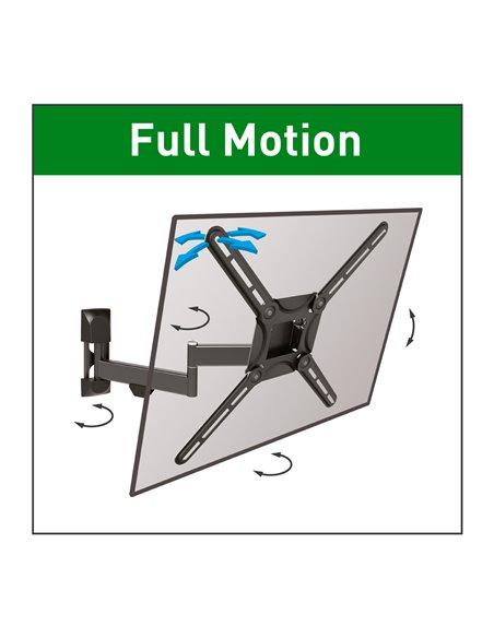 Suport TV de perete BARKAN 3420, Negru