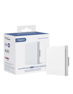 Умный выключатель AQARA H1, Одноклавишный без нейтрали, Белый