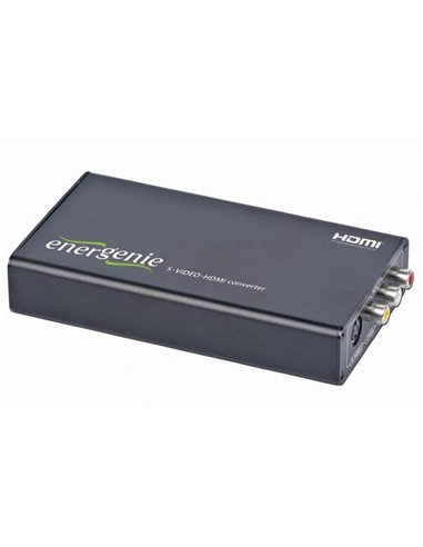 Convertor Video/Audio Energenie S-VIDEO to HDMI Converter, Negru