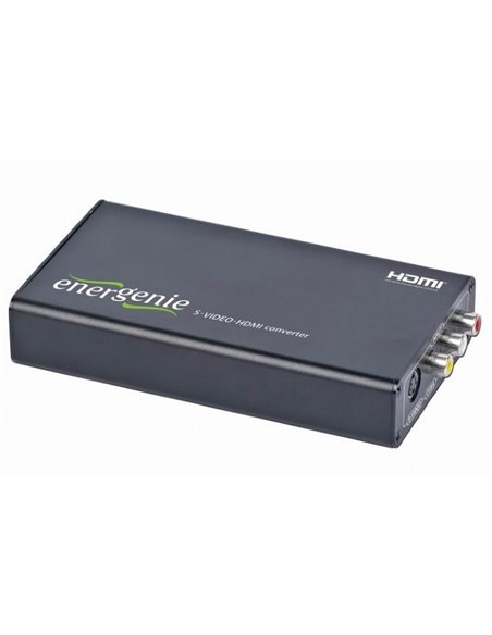 Convertor Video/Audio Energenie S-VIDEO to HDMI Converter, Negru