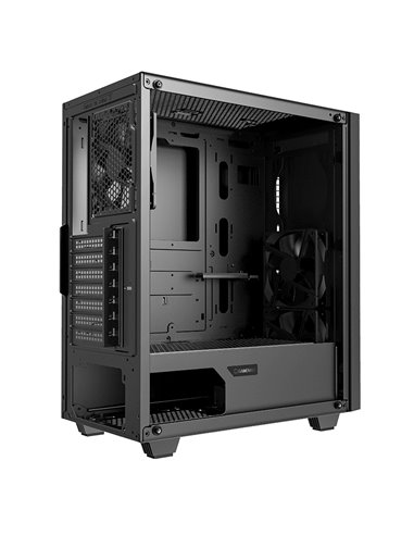 Carcasă PC Gamemax Fortress TG, Midi-Tower, Fără PSU, Negru