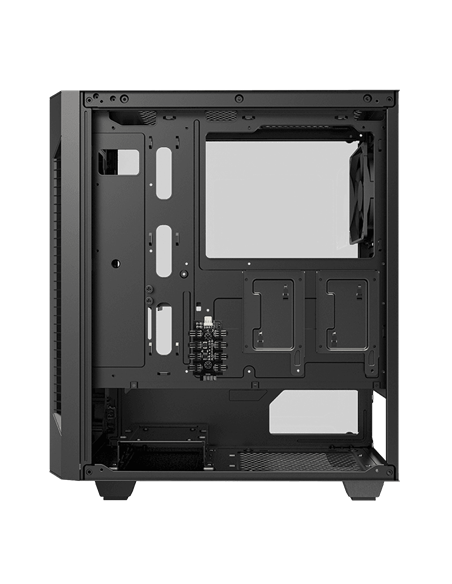 Carcasă PC Gamemax Fortress TG, Midi-Tower, Fără PSU, Negru