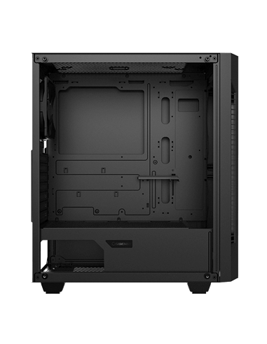 Carcasă PC Gamemax Fortress TG, Midi-Tower, Fără PSU, Negru