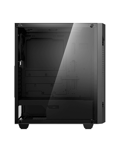 Carcasă PC Gamemax Fortress TG, Midi-Tower, Fără PSU, Negru