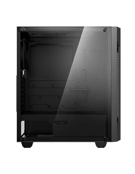 Carcasă PC Gamemax Fortress TG, Midi-Tower, Fără PSU, Negru