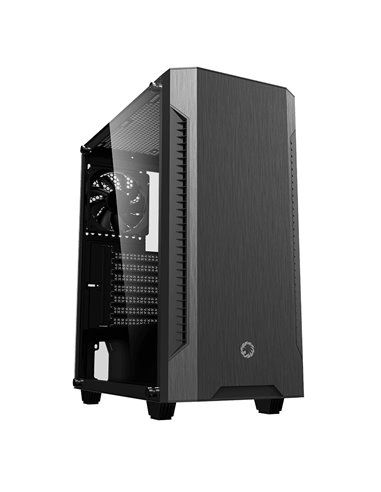 Carcasă PC Gamemax Fortress TG, Midi-Tower, Fără PSU, Negru