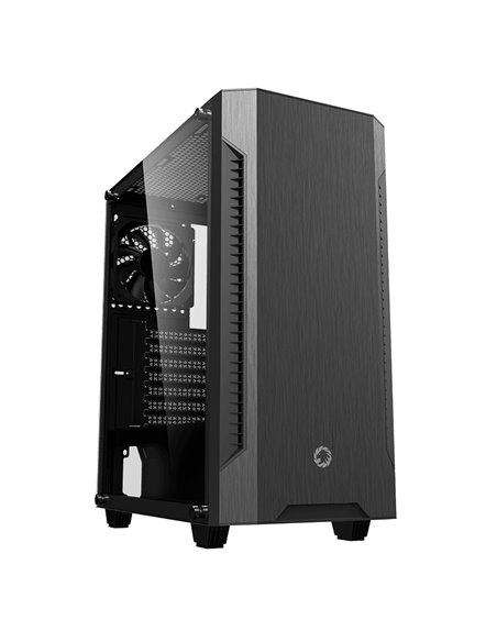 Carcasă PC Gamemax Fortress TG, Midi-Tower, Fără PSU, Negru