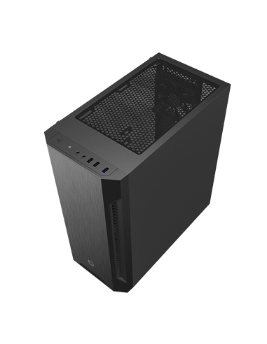 Carcasă PC Gamemax Fortress TG, Midi-Tower, Fără PSU, Negru