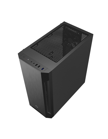Carcasă PC Gamemax Fortress TG, Midi-Tower, Fără PSU, Negru
