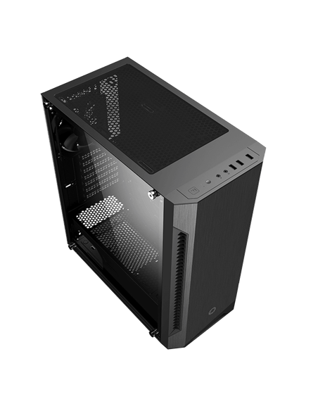 Carcasă PC Gamemax Fortress TG, Midi-Tower, Fără PSU, Negru