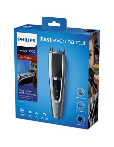 Машинка для стрижки Philips Series 5000 HC5630/15, Серебристый | Черный