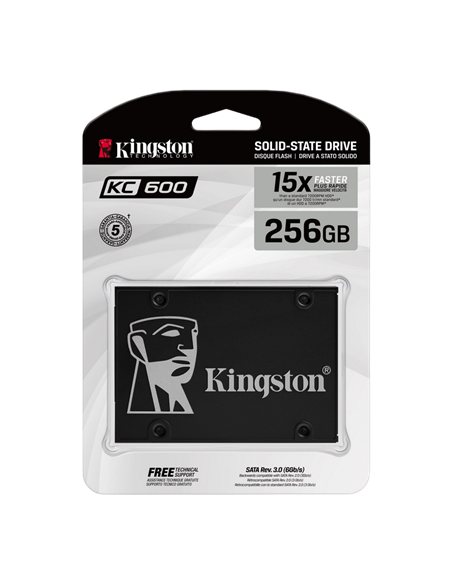 Накопитель SSD Kingston KC600, 256Гб, SKC600/256G