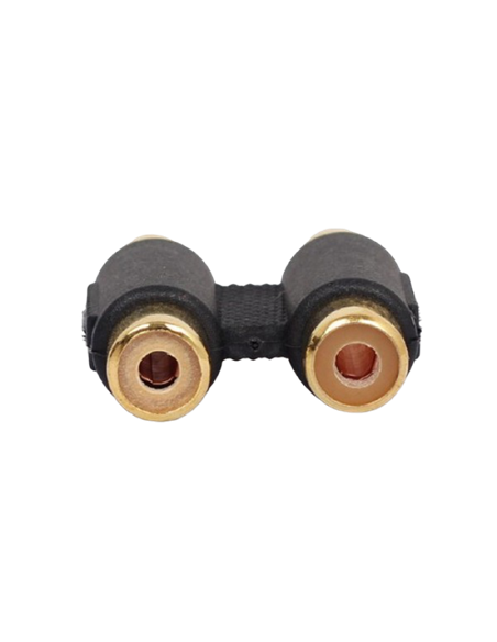 Audio Adaptor Cablexpert A-2RCAFF-01, 2x RCA (F) - 2x RCA (F), Negru