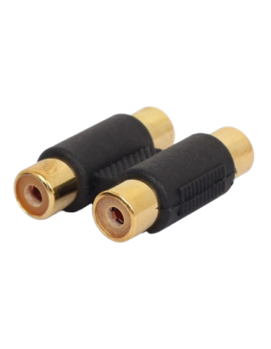 Audio Adaptor Cablexpert A-2RCAFF-01, 2x RCA (F) - 2x RCA (F), Negru