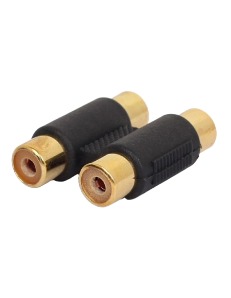 Audio Adaptor Cablexpert A-2RCAFF-01, 2x RCA (F) - 2x RCA (F), Negru